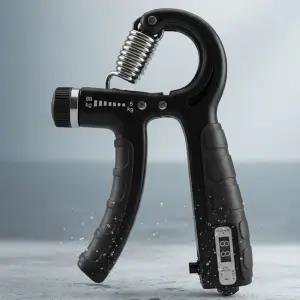 악력기 무소음 100kg 강도조절 카운터 손가락 전완근 운동 기구 블랙