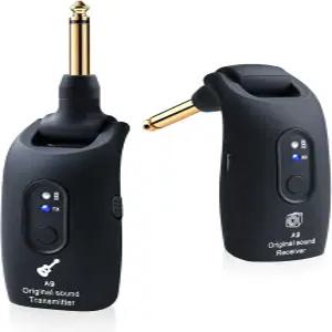 기타 베이스 전기 악기용 INGPARTNER 2.4GHz 무선 시스템 충전식 오디오 송신기 수신기 30m/100피트 이상