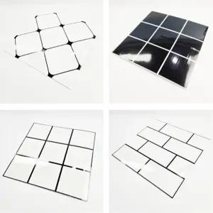 주방 화장실 붙이는 정사각형 타일 무늬 시트지 스티커 씽크대 베란다 욕실 벽면