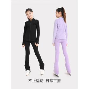 훈련 피겨복 레깅스 상의 블랙 스케이트 피겨스케이팅 연습복 바지