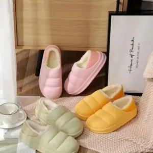 방한 털실내화 편한 겨울스리퍼 여성 홈슬리퍼-WFILQDD