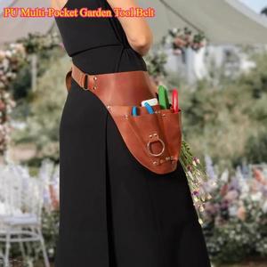 PU 멀티 포켓 정원 도구 벨트 - 가지치기 가위 및 조경 고강도 리벳 강화 파우치