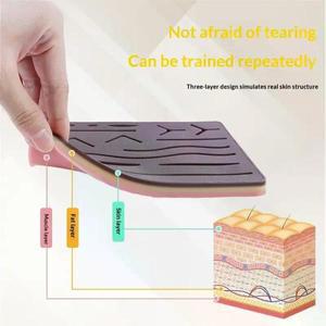 실리콘 피부 패드 봉합 실습용 외과 상처 모형 의사 의료 실습용, 외상