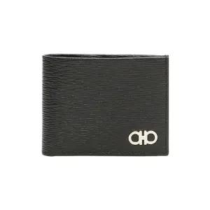 [명품] 페라가모 26SS 더블 간치니 투톤 반지갑 블랙레드 66 A064 0685978