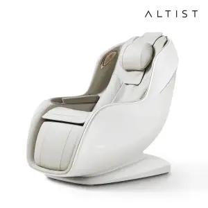 알티스트케어 펄스웨이브 안마의자 천연 소가죽 아이보리