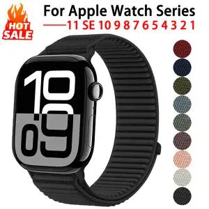 애플워치용 스포츠 나일론 루프 스트랩 밴드 46mm 44mm 40mm 42mm 45mm 41mm 코레아 브레이슬릿 iWatch 시