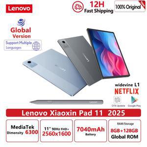 글로벌 롬 레노버 아이디어 탭 11 2025 태블릿 미디어텍 디멘시티 6300 11인치 2.5K 화면 128GB 256GB 7040