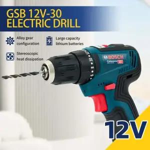 Bosch-GSB-12-V30 전문 전기 드릴 무선 드라이버 헤비 듀티 다기능 가정용 드라이버 DIY