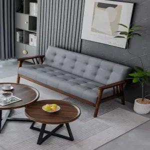 원목 가죽 소파 2인용 3인용 업소용 엔틱 식당 벤치