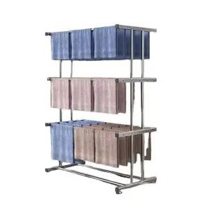 4단 이불봉 빨래건조대 실내 세탁 행어 기숙사 빨래 수건