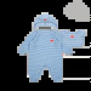 [벨리타앤보이즈] BB5WBS21LB 베이비스트라이프 기모긴팔점프수트 빕보넷세트