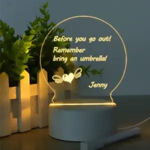 (싸더라) LED 아크릴 메모판 무드등 dWr1+3Hdg