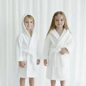 [엔비키즈] 아동 극세사 샤워가운 화이트