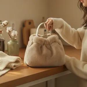 루타미 소프트 페이크퍼 미니 토트백