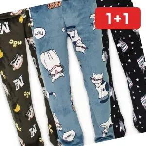 겨울바지 남자잠옷바지 수면잠옷 겨울홈웨어 밍크바지 극세사 (1+1)