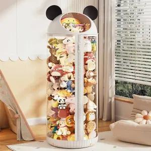 인형 원통 정리함 장난감 투명 수납통 수납 수납함