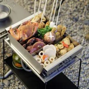 벨락 캠핑 오뎅 전골 냄비 무연마제 스텐 사각 칸막이 IGT테이블 호환