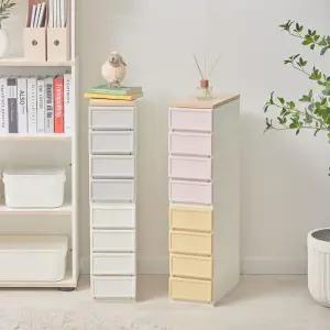 씨밀렉스 틈새 다용도 서랍장 래폴드 모듈형 수납장 4단 200 S