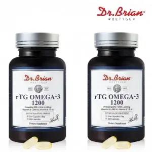 닥터브라이언 rTG 오메가3 1200 180캡슐 1+1 총360캡슐 뼈 건강 항상화 비타민DE 레몬향