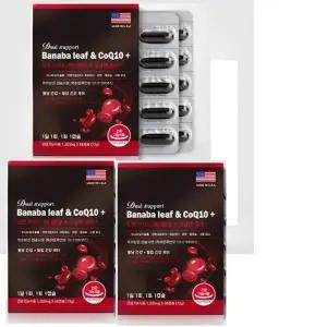 동신헬스케어 듀얼 서포트 바나바잎 코큐텐 플러스 1200mg x 60캡슐 2+1 총120캡슐 혈당케어 혈압감 소 복