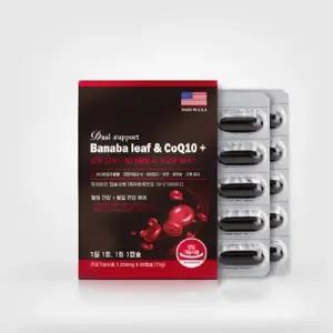 동신헬스케어 듀얼 서포트 바나바잎 코큐텐 플러스 1200mg x 60캡슐 혈당케어 혈압감 소 복합기능성