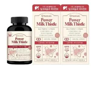 뉴트리랩스 파워 밀크씨슬 1,350mg x 60정 1+1총120정 비타민B군 8종 미네랄 2종