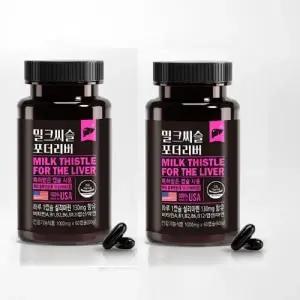 동신헬스케어 밀크씨슬 포더 리버 1,000mg x 60캡슐 1+1총120캡슐 실리마린 비타민 아연 엽산