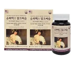 미국 직수입 슈퍼맥스 밀크씨슬 800mg x 60캡슐1+1총120캡슐 비타민B 아연 실리마린