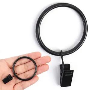 커튼고리 10P 커튼 집게링 블랙 38mm 커텐 링 집게 핀 고리