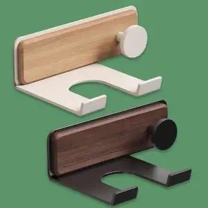 욕실 UM197048 원목 헤어 드라이기 거치대 걸이 와이드