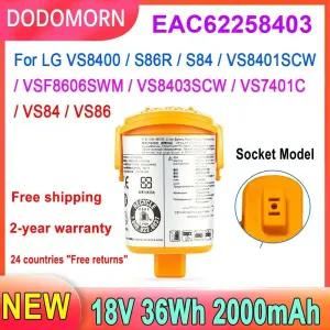 DODOMORN 진공 청소기 배터리 VS8400 S86R VS8401SCW VSF8606SWM VS8403SCW VS7401C S86GW EAC62258401 200