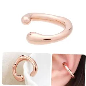 여성이어커프 로즈골드 심플 볼드 링 귀찌 이어커프 14KGP