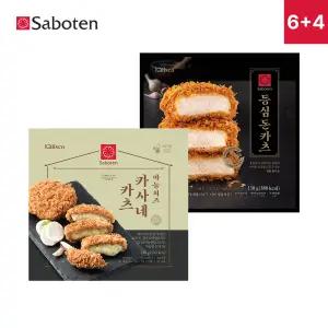 사보텐 일본 정통 수제 돈까스 등심 6팩+마늘 치즈 4팩