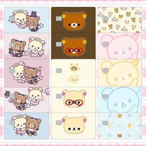 카툰 신용카드 스킨 리락쿠마와 키리토리 매트 스티커 비자, JCB 및 마스터카드용 장식 소녀 컬렉션