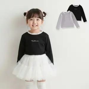 엘리나자수 여아 프릴넥 긴팔티셔츠 206063