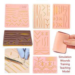 재사용 가능한 외과 봉합 키트 패드 실리콘 피부 상처 실습 외상 시뮬레이션 훈련 교육 모델