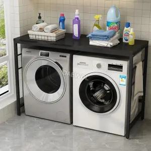 세탁기 건조기 병렬설치 선반 월넛 받 병렬 조립식 앵글