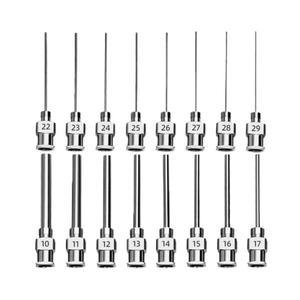 12개/박스 8-30G 1인치 304 스테인리스 스틸 바늘 뭉툭한 끝 글루 디스펜싱용  올 메탈