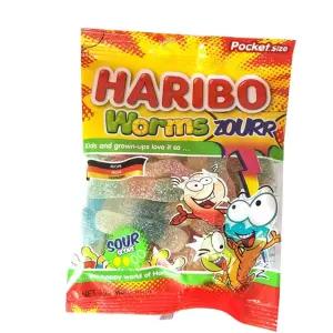 수입젤리 아기간식 하리보 웜즈 사우어 수입과자 x 10개입 HARIBO 80g