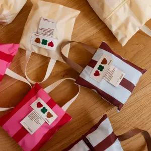 어린이집 방수파우치 - 럭키비비 체리 스트라이프 3종세트 (S,M,L)