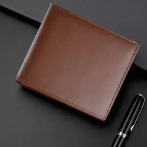 남성용 고급스런 무지 가죽 슬림 반지갑 선물 포켓