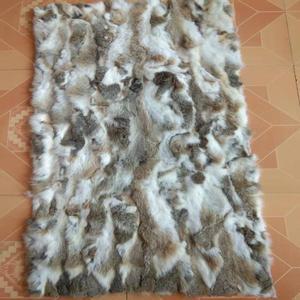 부드러운 토끼털 매트 카펫 러그 천연 가죽 플레이트 진짜 모피 매트리스 의류 원단 수제 바느질 홈 장식