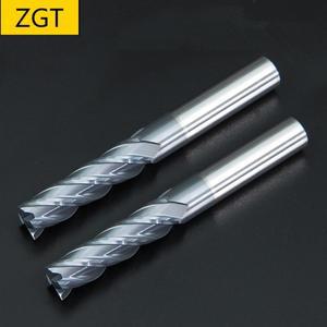 ZGT 고 밀링 커터 엔드밀 HRC50 4날 금속 공구 합금 초경 4mm 6mm 8mm 10mm