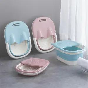 틈새수납가능 접이식 지압돌기 족욕기 발목찜질 20대여성 발마사지탕 발각질제거 버킷