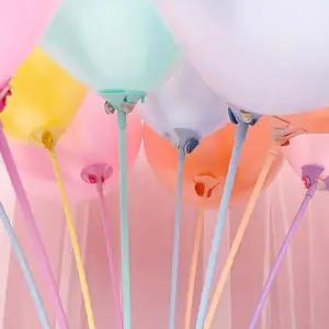행사용 풍선 고정 막대 스틱 10p 파티 생일 장식 이벤트 홀더 32cm