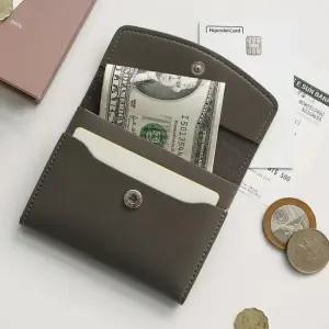 6색 1개 비건레더 카드지갑 월렛 지폐 수납 지갑 교통 선물 여성카드지갑 여행용지갑 동전