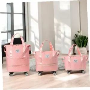 2단확장보스턴백 아이러빗2단확장보스턴백핑크바퀴보조여행가방 2단확장보스턴백