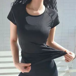 쿨링 운동 슬림핏 여성 반팔 요가 필라 티셔츠