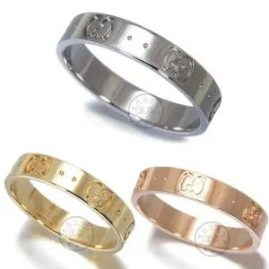 MUST IT_ 18k 아이콘 아이코닉 반지 - 화이트옐로우로즈골드호수 선택