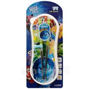 인사이드아웃 교정용스텐젓가락와이드케이스세트(054458)유아 어린이학습 아동 연습용 캐릭터 교육